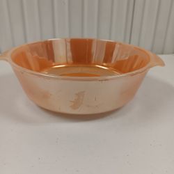 Vintage Anchor Hocking Fire King Baking Casserole Ovenware 437 Peach Lustre 1.5 