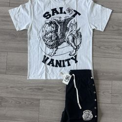Saint Vanity T-shirt And Shorts Set Size-M