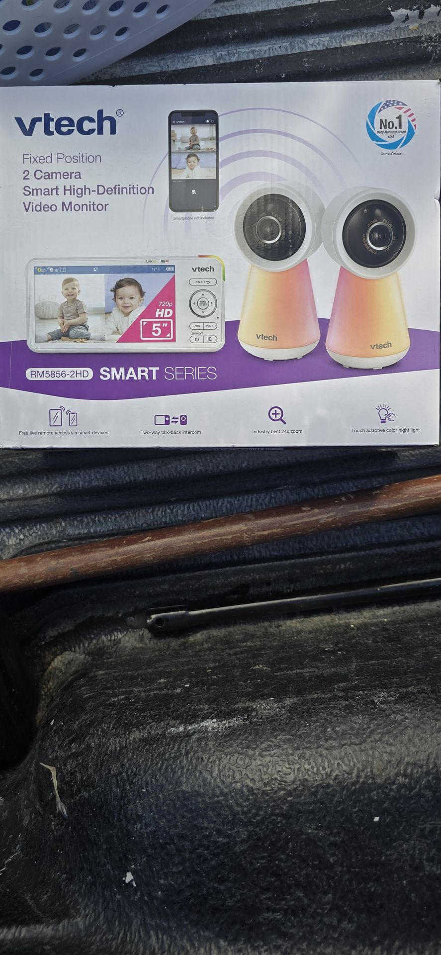 VTech RM5856-2HD Smart WiFi Baby Monitor System.