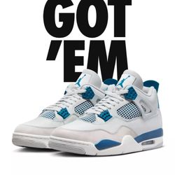 Nike Air Jordan Retro 4 Military Industrial Blue 2024