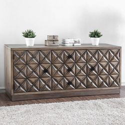 Brand New Weathered Light Oak TV Stand