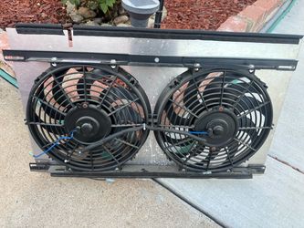 Two 10 inch cooling fans with shroud