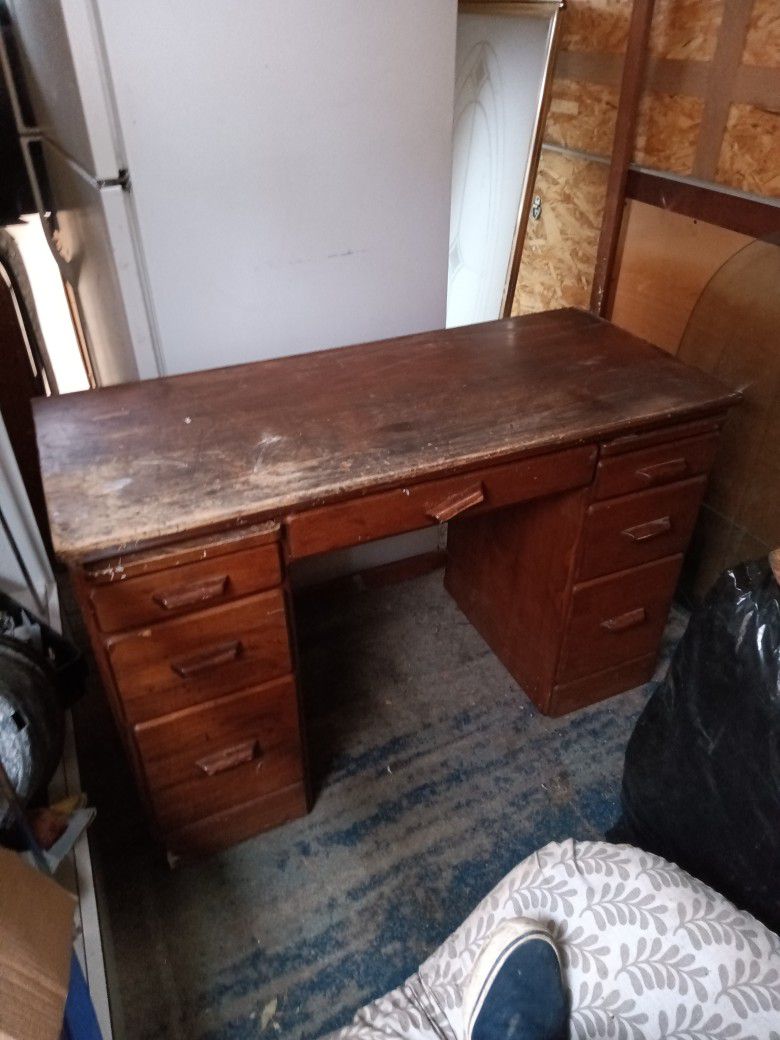 Cool Old Desk Vanity Style Needs Restoration