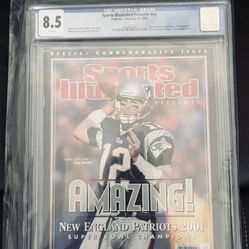 8.5 Graded Tom Brady Sports Illustrated Magazine