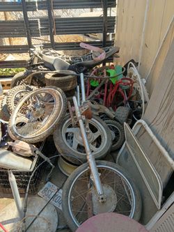 motorcycle parts mostly tires and rims