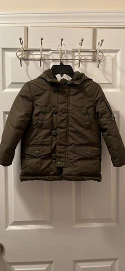 Polo Ralph Lauren Olive Green Hooded Winter Down Coat Size 5