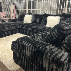 Brand New Super Comfy Plush Corduroy Sectional Set 