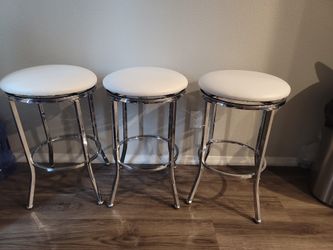 3 White Stools (LIKE New)
