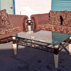 2 Pc. Designer "Mediterranean Style " Sofa / Loveseat