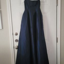 Evening Prom Ball Gown Maxi Dress in Navy
