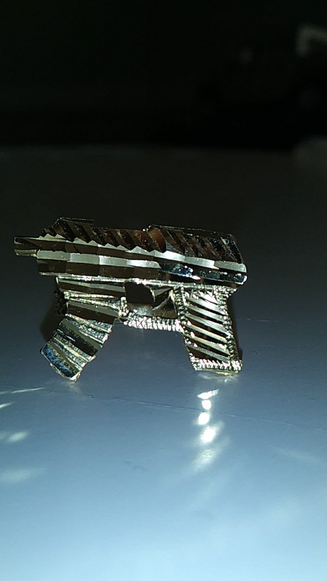 Draco gun ring pure 10k gold