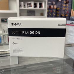 Sigma 35mm F1.4 For Sony