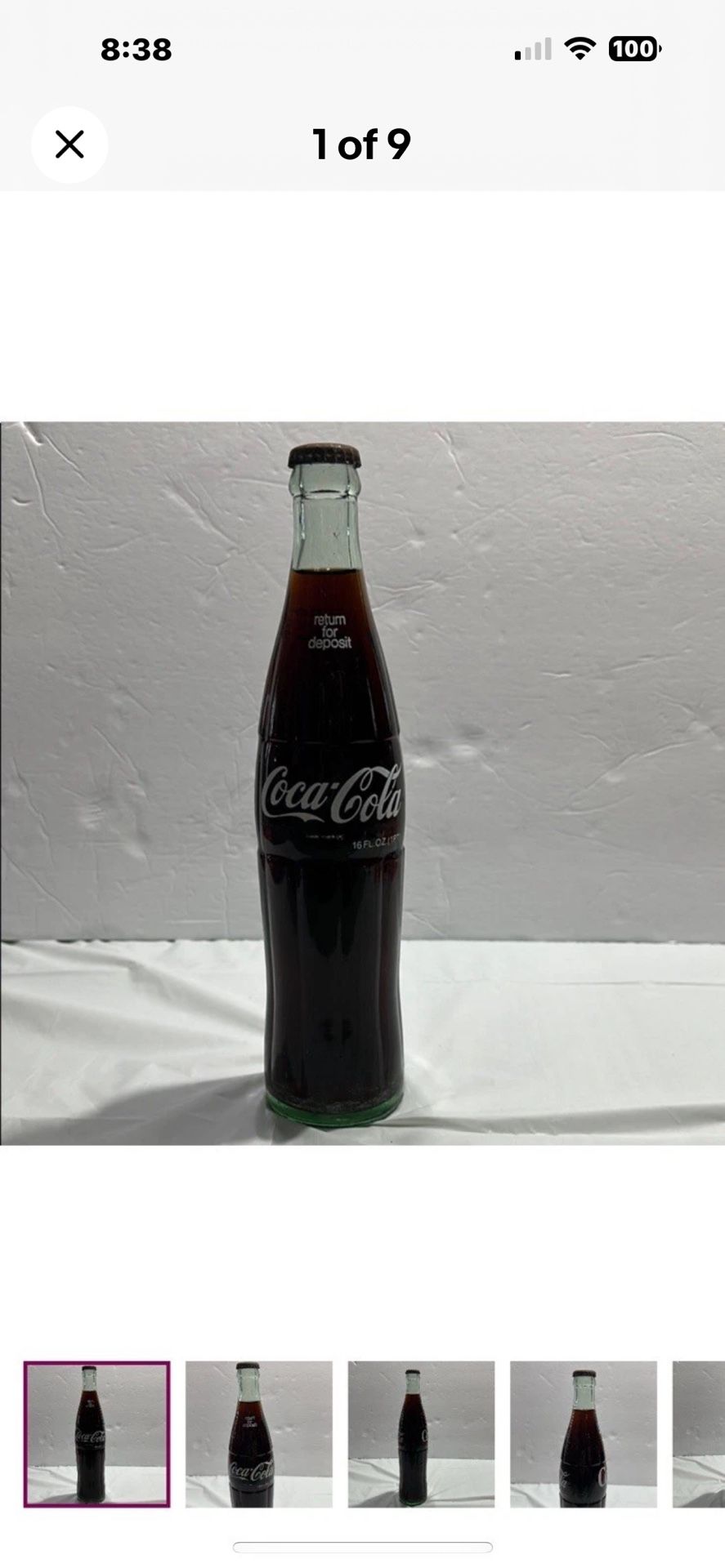 Vintage 1980’s Unopened 16 Oz. Coca-Cola Bottle