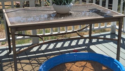 Glass dining table