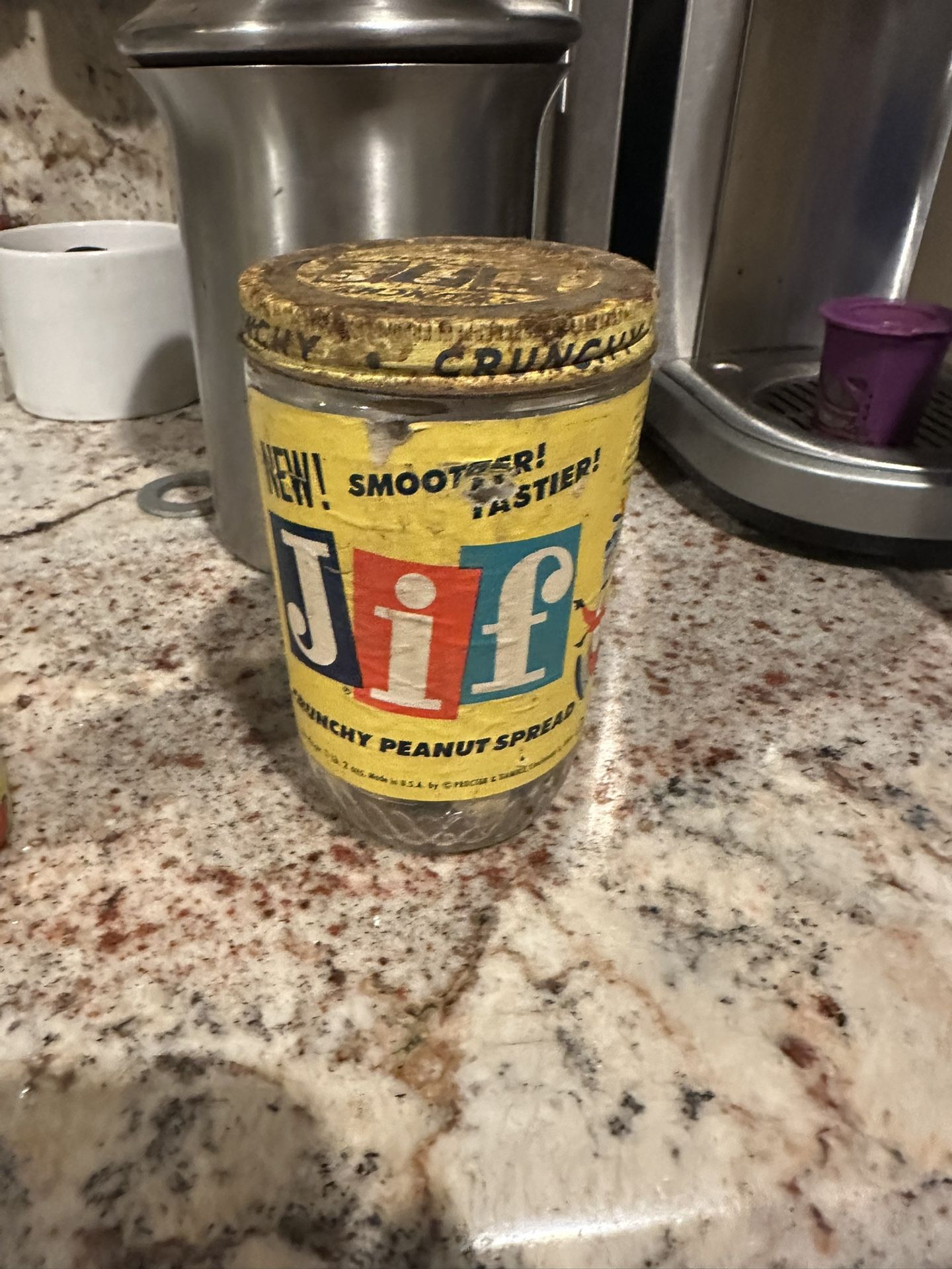 I rage Jiffy Peanut Butler Glass Jar