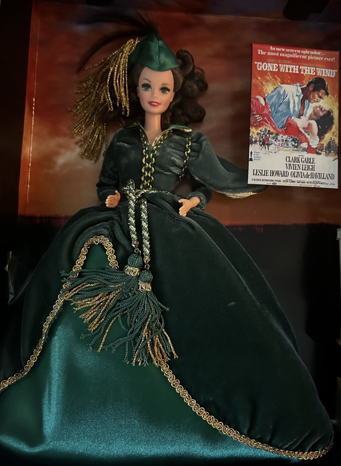 Scarlet O’Hara Barbie in Emerald Drapery Dress