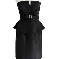 Cache Dress Formal Cocktail Prom Wedding Little Black Dress Women Sz 6 Strapless