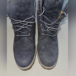 9.5 blue Leather Timberlands mens 