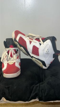 Carmine Grade school RETRO 6's  size 7 ( AS IS)