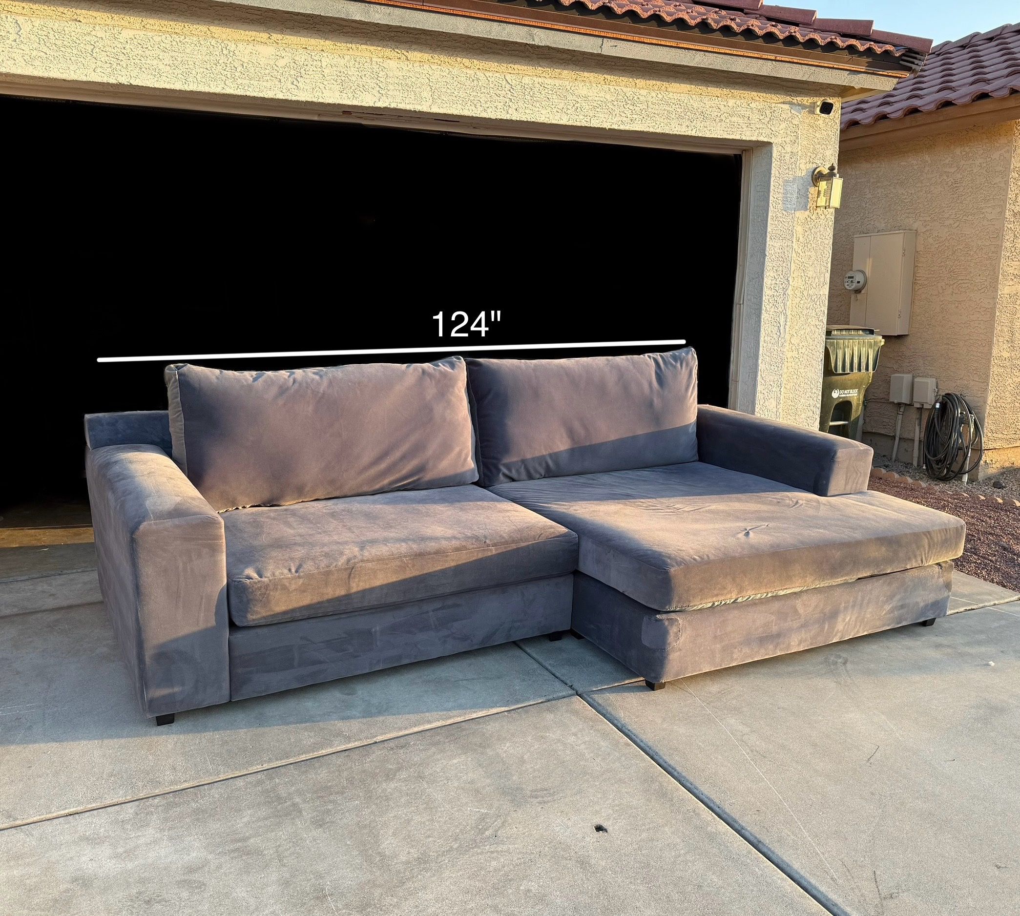 Beautiful Gray Sofa Sectional Couch + Free Delivery