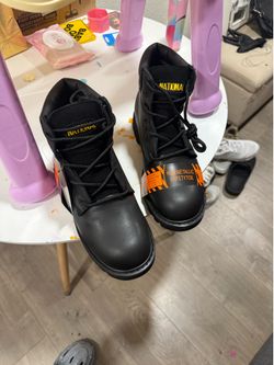 Brand new size 8 1/2 national steel toe boots men