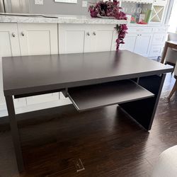 55’ wide desk dark browm