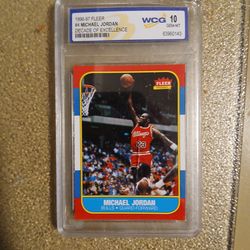1996-98 Fleer #4 Michael Jordan  Decade of excellence  WCG 10 gem- mt