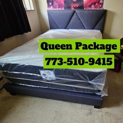 Brand New Queen Bed Frame With Mattress & Box Spring Today 🚨