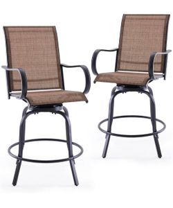 Outdoor Swivel Bar Stools Set of 2