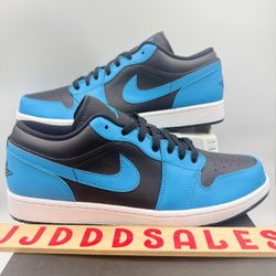 Nike Air Jordan 1 Low Laser Blue Black 2020 553558-410 Men’s Sz 13 NIB RARE New With Box