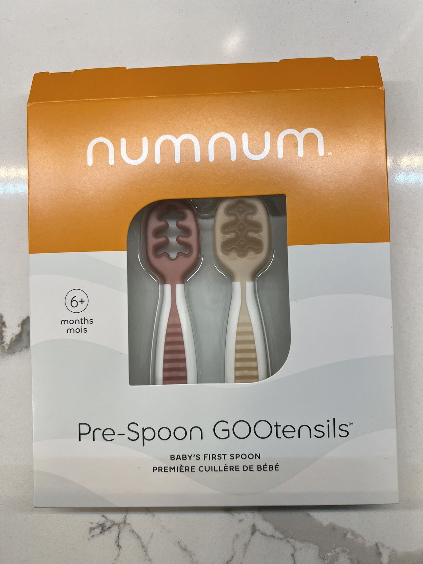 NumNum Baby Spoons Set, Pre-Spoon GOOtensils for Kids Aged 6+ Months - First Stage, Led Weaning (BLW) Teething - Self Feeding, Silicone Toddler Food U