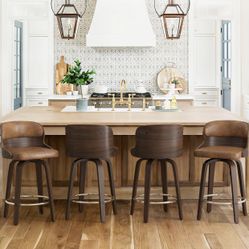 Bar Stools Swivel, Mid Century Modern Bar Stools, 26 Inch 