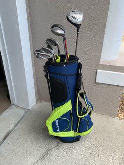 Men’s golf clubs and bag
