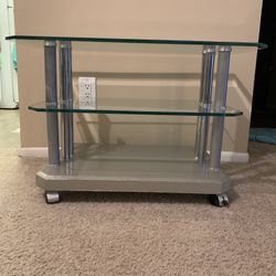 Glass & Chrome TV Stand