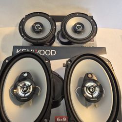 KENWOOD 1 PAIR 6.5" 2 WAY 300 WATTS & 1 PAIR 6×9 3 WAY 400 WATTS CAR SPEAKER