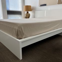 IKEA Malm White Queen Bed Frame 