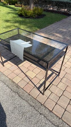 Glass top metal desk - FREE