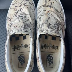 Harry Potter maurader map Vans 7 1/2 Women’s Size