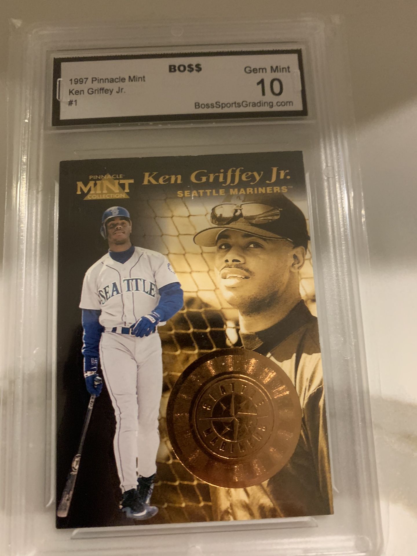 Ken Griffey Gem Mint Pinnacle Card