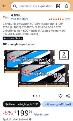 32gb DDR4 so-dimm laptop RAM