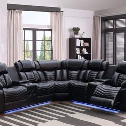 Recliner Sofa S480 Black