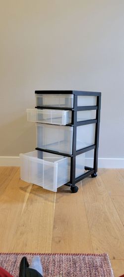 Black Storage Organizer Rolling Cart