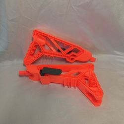 Nerf Sharpfire Shoulder Stock Orange Replacement Part For Blaster Gun Lot Of 2