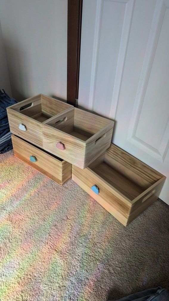Repurposed Wood Bins