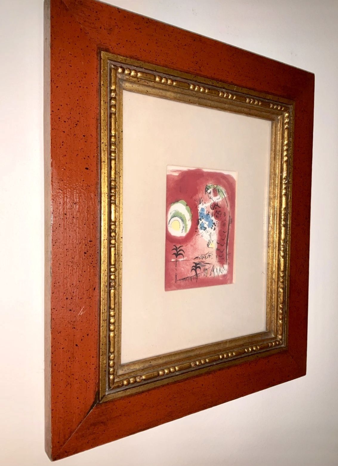 Spectacular Marc Chagall, "The Bay of Angels" Lithograph Mourlot 1960 Paris