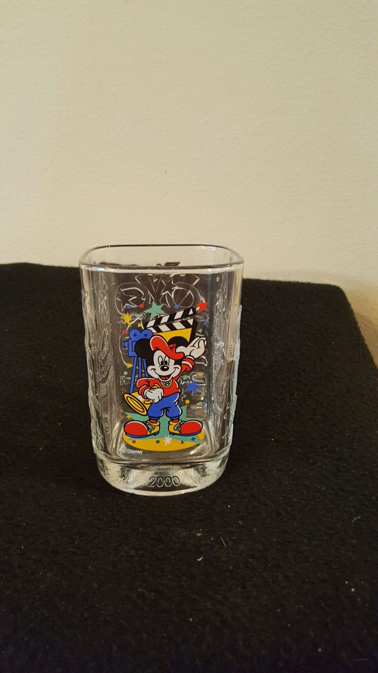 McDonald's Disney Studios Mickey Mouse Commemorative Glass Tumbler