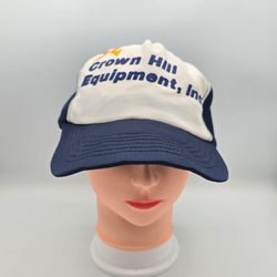 Vintage Crown Hill Equipment Inc West Virginia Adjustable Snapback Hat (No Foam)