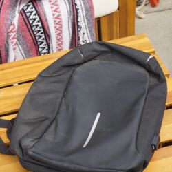 Black Backpack With Laptop Sleeve and Integratws uSB Charge Cable 