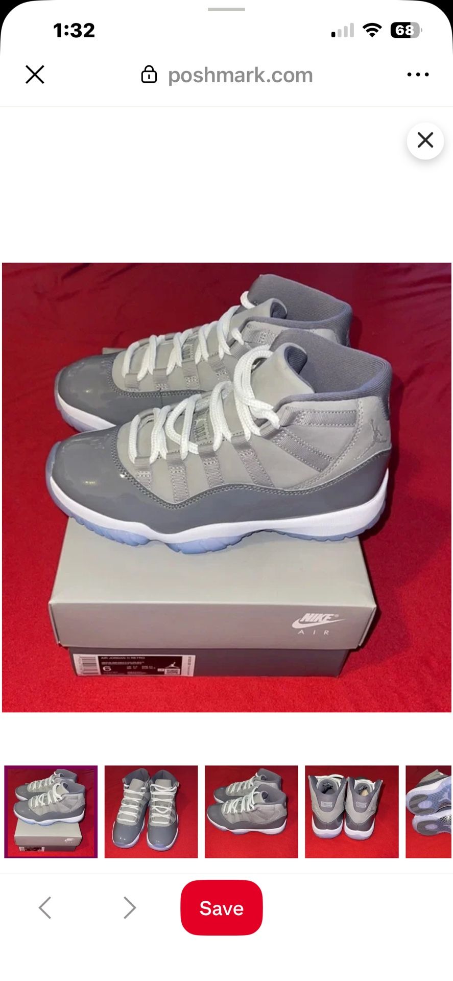Air jordan 11 cool grey size 9 never worn perfect condition $220 obo