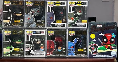 Funko Pop DC Batman & Marvel Deadpool Lot